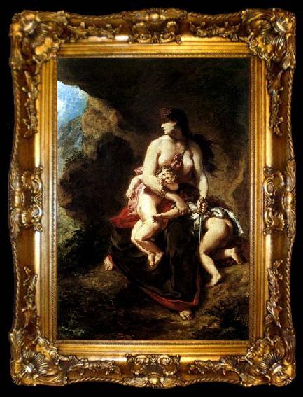 framed  Delacroix Auguste Medea about to Kill her Children, ta009-2